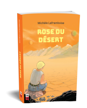 Rose du désert - une jeune fille déprimée, assise, de dos. dans un paysage désertique